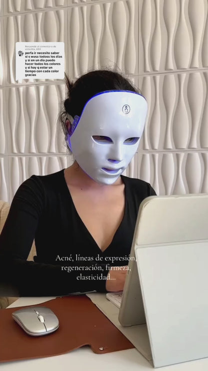 Lumina-K Pro | Máscara de Fototerapia LED 7-en-1 (Efecto Piel de Porcelana)